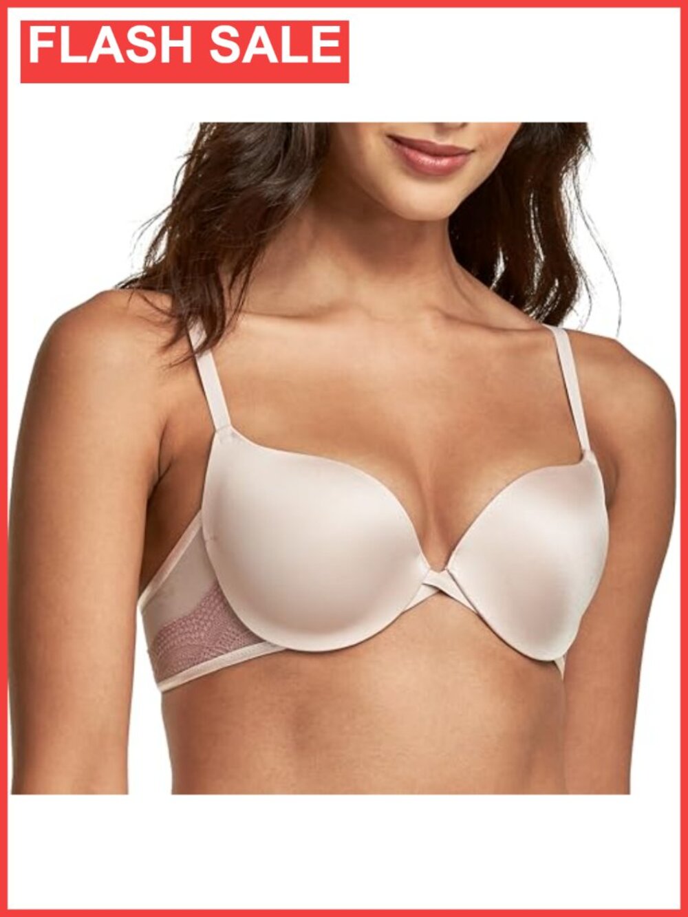 Maidenform Push-Up Bra Lace Demi Underwire Convertible Straps